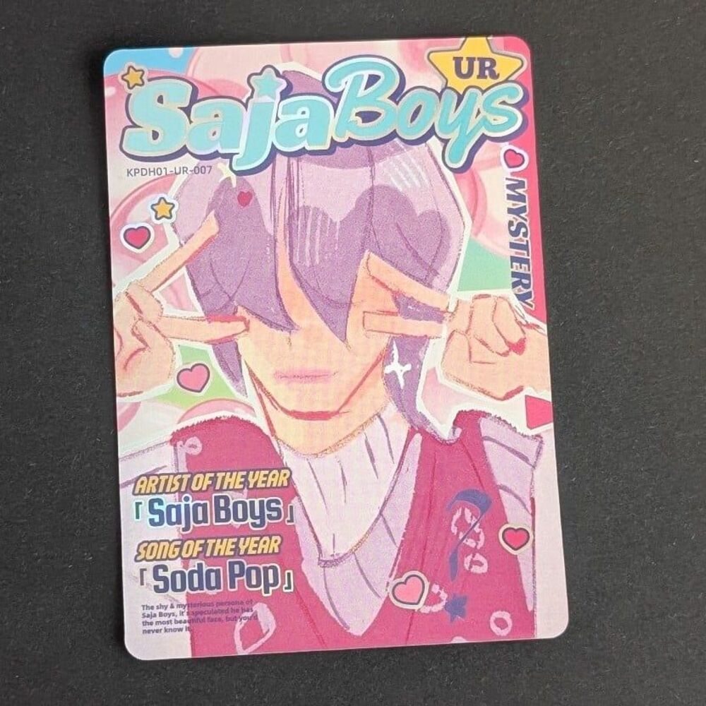 Kayou K-Pop Demon Hunters Mystery Saja Boys Soda Pop UR Card KPDH01-UR-007